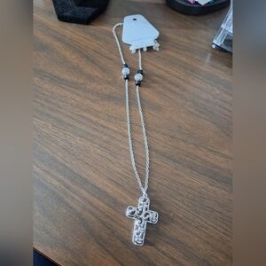 Belk silver cross necklace inspirational sweater necklace